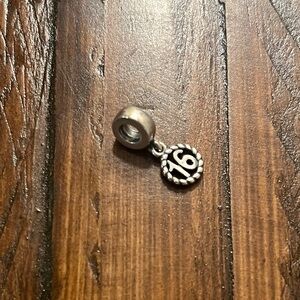 Authentic Pandora Silver 16 Bracelet Charm